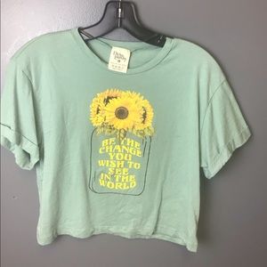 Dirty Laundry Cropped Sunflower Tee